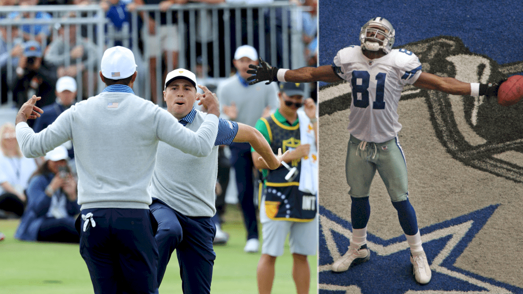 Tiger Woods och Justin Thomas hyllade NFL-ikonen Terrell Owens. Foto: Getty images
