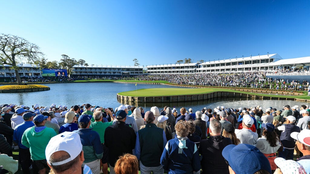 golfbanan tpc sawgrass med ö-green