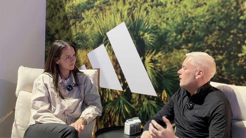 golfspelaren linn grant i golfkläder från adidas