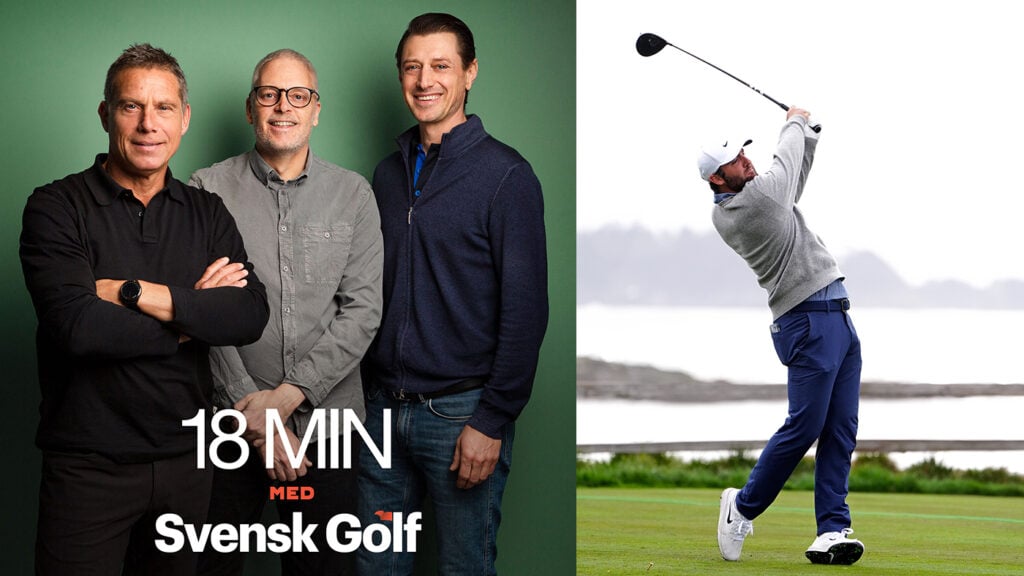 tre män i studiomiljö.