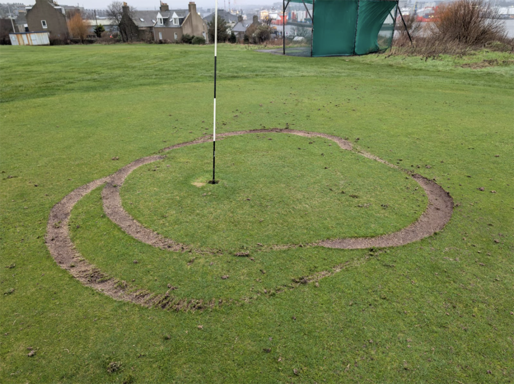 skadegörelse på golfbana