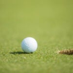 golfboll, golfgreen, golfhål