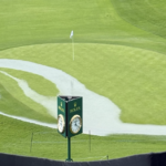 vatten på en golfgreen