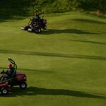 gräsklippare, golfbana, golfgreen, grönt gräs