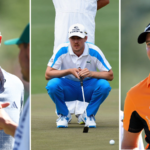 tre golfspelare på augusta national