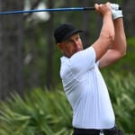 BRADENTON, FLORIDA - APRIL 17: Henrik Stenson of Sweden tees off on the second hole during the second round of the Senior PGA Championship 2026 at The Concession Golf Club on April 17, 2026 in Bradenton, Florida. (Photo by Chris Condon/Getty Images)