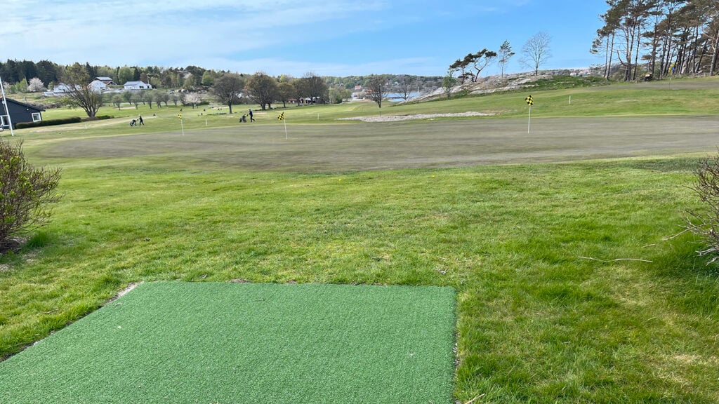 golfgreen på golfbana