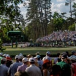 publik, patrons, på golfbanan augusta national i georiga,usa