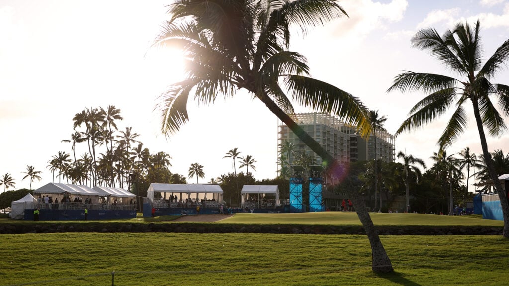 HONOLULU, HAWAII - JANUARY 17: A general view of the on the 17th hole during the third round of the Sony Open in Hawaii 2026 at Waialae Country Club on January 17, 2026 in Honolulu, Hawaii. (Photo by Mike Mulholland/Getty Images)