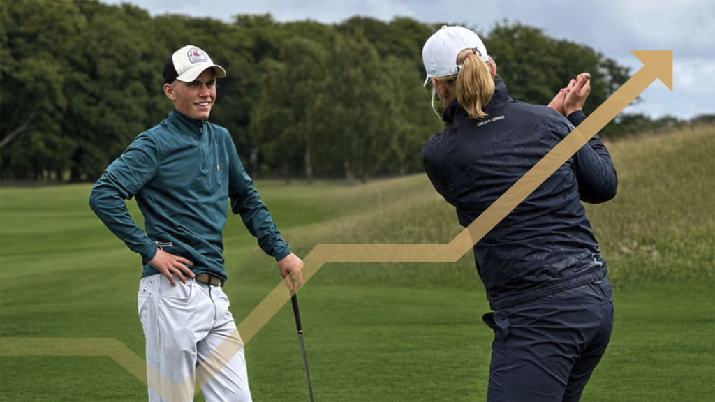 golftränare och golfspelare