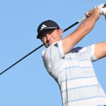 golfspelaren ludvig åberg med golfklubba