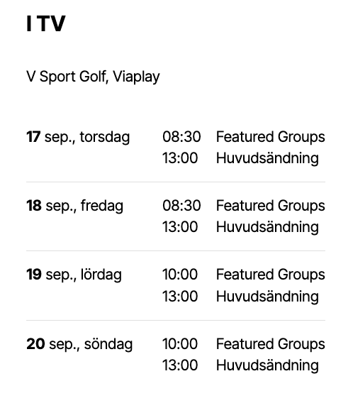 TV-tider