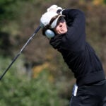 golfspelaren linn grant med öronmuffar