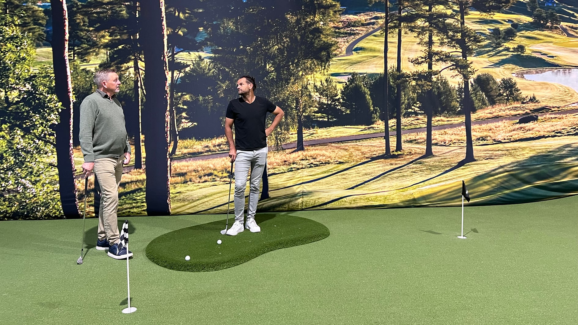 golfspelare inomhus